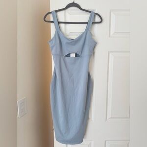 light blue midi dress